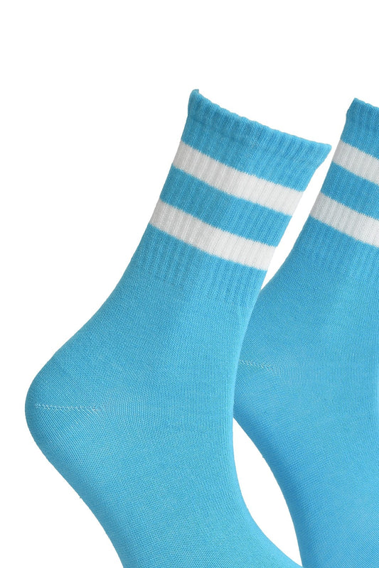 Lyseblå-Hvit Sokker Sportstype