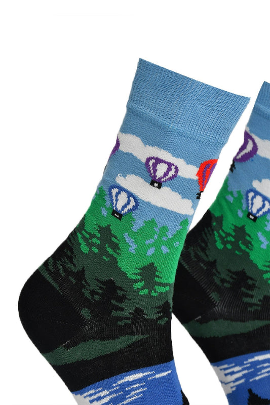 luftbalonger i skog sokker