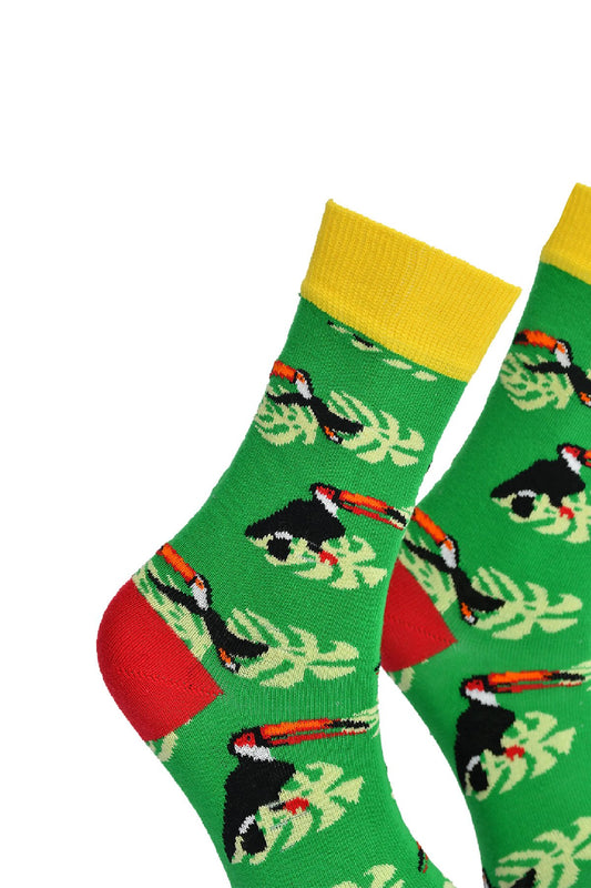 Grønne Sokker Med Tukandesign