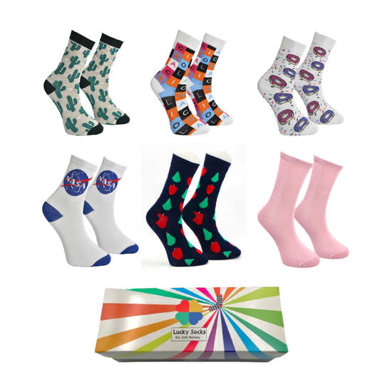Farge-Fest Sokkeboks – gaveeske fra Lucky Socks